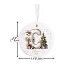 Addobbo natalizio personalizzato in ceramica con nome anno e renna decor per albero di Natale regalo per famiglia e amici
