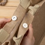 Borsa Tote di iuta grande e personalizzata in stile acquerello con nome, regalo di viaggio e di compleanno per le donne