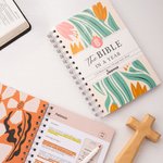 Personalized Floral The Bible In A Year A 52-Week Journal with Name Bible Study Guide Religious Gift  for Women Christians