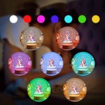 Veilleuse LED en Acrylique Personnalisée avec Nom et Date Style de Licorne Fantastique Cadeau d'Anniversaire pour les Filles et les Enfants