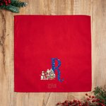Personalized Santa Claus 100% Cotton Red Napkin with Name and Initial Table Decor Christmas Gift for Family Friends