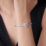Personalizada en forma de corazón Circonio Angel Wing Foto Relicario Pulsera Aniversario Cumpleaños Memorial Gift for Wife Mother Grandma
