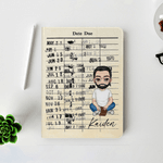 Personalizada Vintage Biblioteca Tarjeta de Lectura de dibujos animados personaje Pad Funda Protectora para iPad con Nombre Navidad Cumpleaños Regalo para Mujeres Hombres