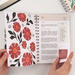 Personalized Floral The Bible In A Year A 52-Week Journal with Name Bible Study Guide Religious Gift  for Women Christians