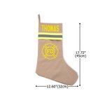 Personalised Firefighting Waterproof Christmas Stocking with Name Fireplace Decor Christmas Fire Station Gift for Firefighters