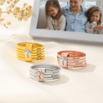 Personalised Foot Stacking Rings with Engraved 2-5 Names Family Jewellery Birthday Mother's Day Gift for Mom Grandma