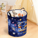 Panier à linge imperméable personnalisé Planète Univers Nébuleuse Étoile avec poignée Initiales et texte Noël Anniversaire Cadeau pour garçon