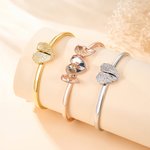 Personalizada en forma de corazón Circonio Angel Wing Foto Relicario Pulsera Aniversario Cumpleaños Memorial Gift for Wife Mother Grandma