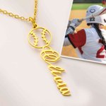 Personalized Baseball Softball Name Necklace Sport Jewellery Game Day Birthday Gift for Baseball Moms Softball Moms