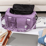 Gepersonaliseerde 3D Cartoon Character Geboortebloem Multi-Compartiment Travel Bag met Naam en Schouderriem Travel Essentieel Verjaardagscadeau voor vrouwen