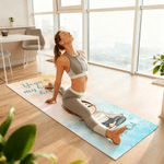 Personalised Watercolour Style Cartoon Character Super Absorbent Yoga Towel with Name Sports Accessories Birthday Gift for Yoga Lovers Women