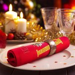 Personalized Santa Claus 100% Cotton Red Napkin with Name and Initial Table Decor Christmas Gift for Family Friends