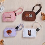 Personlig Brodert 1-2 Katt Hund Pet Face Photos Vanntett midjeveske med justerbar stropp Utendørs Essensiell bursdagsgave til kjæledyrelskere