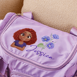 Gepersonaliseerde 3D Cartoon Character Geboortebloem Multi-Compartiment Travel Bag met Naam en Schouderriem Travel Essentieel Verjaardagscadeau voor vrouwen