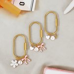 Personalized Angel Wing Bow Flower Heart Charm with Initial Bag Key Accessory Christmas Birthday Gift for Friend Family