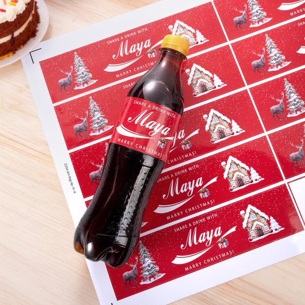 Etiquettes de bouteilles de Cola Inspirées Personnalisées avec Nom et Texte Lot de 20 Cadeaux de Noël Amusants pour Ami Famille