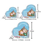 Personalized Watercolor Mom and Baby Animals Heart-Shaped Acrylic Plaque with Name and Text Desk Decor Christmas Birthday Gift for Newborn Mom