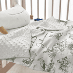 Ours Retro Personnalisé Cerf Forêt Animaux Doux Couverture avec Nom et Prénom Cadeau d'Anniversaire Douche de Bébé pour Nouveau-Nés Enfants