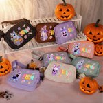 Personalised Cute Dazzling Neon Ghost Waterproof Crossbody Fanny Pack Waist Bag with Adjustable Strap Birthday Halloween Gift for Women Girls