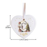 Addobbo natalizio personalizzato in ceramica con nome anno e renna decor per albero di Natale regalo per famiglia e amici