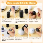 Personalised Character Portrait Photo Golf Ball Self-inking Stamp with Metal Storage Box and Name Birthday Father's Day Gift for Golf Players Men