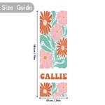 Gepersonaliseerde Multicolor Bloem Super Absorberende Yoga Handdoek Mat met Naam Sport Accessoires Verjaardagscadeau voor Vrouwen Yoga Lovers