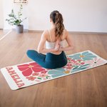 Gepersonaliseerde Multicolor Bloem Super Absorberende Yoga Handdoek Mat met Naam Sport Accessoires Verjaardagscadeau voor Vrouwen Yoga Lovers