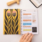 Personalized Floral The Bible In A Year A 52-Week Journal with Name Bible Study Guide Religious Gift  for Women Christians