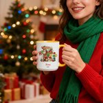 Tazza in ceramica personalizzata con nome design Happy HoHoHo to You regalo di Natale per famiglia e bambini