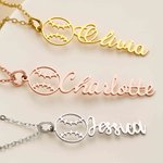 Personalized Baseball Softball Name Necklace Sport Jewellery Game Day Birthday Gift for Baseball Moms Softball Moms