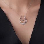 Personalized Exquisite Moon Sun Ring Holder Necklace with Text Wedding Mother's Day Nurse Appreciation Gift for Woman Wife Nurse Doctor