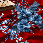 Personalisierte Aquarell Floral Kreuz weiche Decke mit Namen und Text Weihnachten Geburtstag Taufe Geschenk für christliche Freund