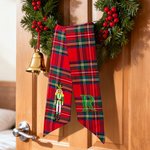 Personalizzato Natale Schiaccianoci Wreath Sash con ricamato iniziale Home Decor Regalo di Natale per gli amici della famiglia