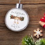 Personalised Our First Christmas 1-6 Stockings Christmas Ball Ornament with Name and Year Home Decor Christmas Gift for Family Friends