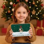 Personalized Cute 1-6 Cartoon Animals Snowflake Food-Grade Metal Biscuit Tin Storage Box with Name Christmas Gift for Family Kids