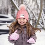 Personalised Christmas-Themed Doodle Letter Design Pom Pom Knit Beanie Hat with Name  Winter Accessory Christmas Gift for Boys Girls
