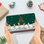 Personalized Cute 1-6 Cartoon Animals Snowflake Food-Grade Metal Biscuit Tin Storage Box with Name Christmas Gift for Family Kids