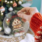 Personlig første jul i huset Akrylpynt med navn, adresse og årstall Tredekorasjon Julegave til familie, venner og nyinnflyttede