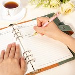 Personalisierte Bibel Vers Kreuz PU Leder Notizbuch mit Namen Stift Schlitz und Karte Taschen Taufe Hochzeit Geschenk für Christen Brautjungfern