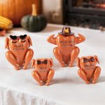 Rond de serviette personnalisé en résine avec nom et texte Décoration de table Cadeau de Thanksgiving pour la famille
