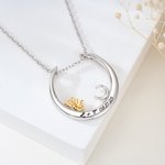 Personalized Exquisite Moon Sun Ring Holder Necklace with Text Wedding Mother's Day Nurse Appreciation Gift for Woman Wife Nurse Doctor