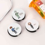 Personalised Cartoon Nurse Character Stethoscope ID Tag with Title and Name Nurse Week Appreciation Gift for Medical Staff