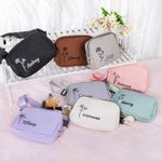 Sac Banane Personnalisé avec Nom et Fleur de Naissance Sace de Sport avec Ceinture Réglable Cadeau Anniversaire St-Valentin pour Femme