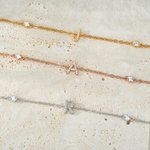 Personligt minimalistiskt zirkoninitialarmband födelsedag julbröllopspresent för flickvänner vänner brudtärnor