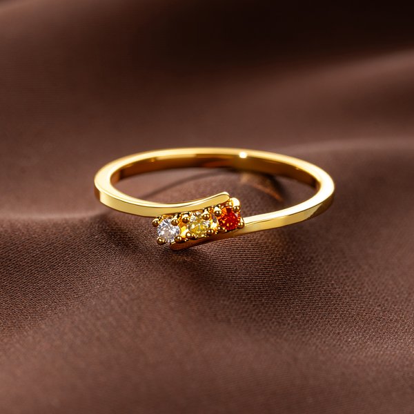 Personalized 1-6 Family Birthstones Ring Dainty Jewelry Birthday Anniversary Mother's Day Valentine's Day Gift for Women