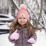 Personalised Cartoon Character Cute Pom-Pom Soft Knitted Beanie Hat with Name Winter Accessory Birthday Gift for Boys Girls