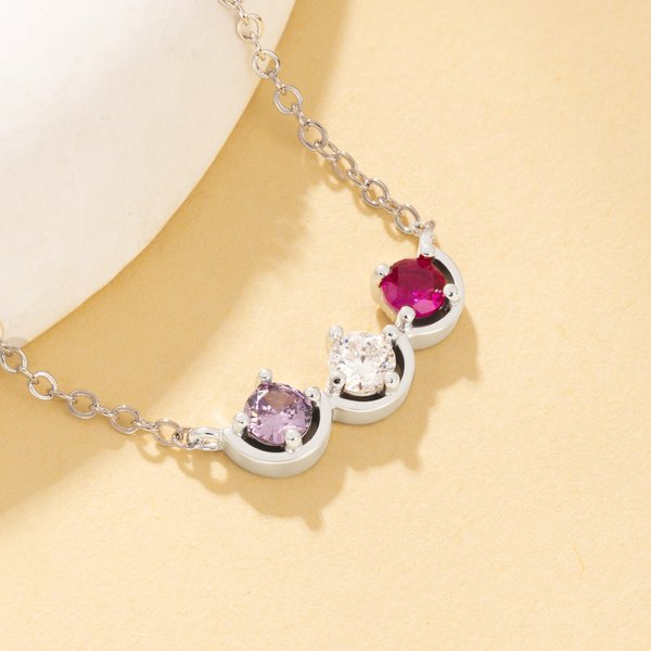 Personalisierte 1-6 Familie Birthstones Halskette Zierliche Schmuck Geburtstag Jahrestag Hochzeit Geschenk für Mutter Familie