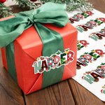 Personalisierte Weihnachtsmannmütze Elch Weihnachten Brief Satz von 2 wasserdichte Aufkleber mit Namen Geschenk Dekoration Weihnachtsfeier Favor für Kinder Familie Freunde