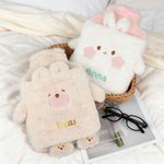 Personalized Cute Animal Name 25 oz Hot Water Bottle with Fluffy Cover Home Warmth Travel Birthday Christmas Gift for Kids Friends