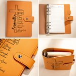 Personalisierte Bibel Vers Kreuz PU Leder Notizbuch mit Namen Stift Schlitz und Karte Taschen Taufe Hochzeit Geschenk für Christen Brautjungfern